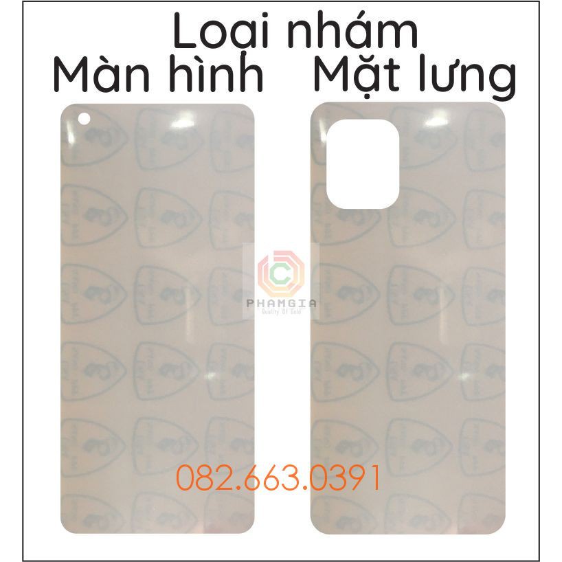 Dán PPF Oppo Find X3 Pro loại nhám, bóng dành cho màn hình, mặt lưng, mặt lưng full viền
