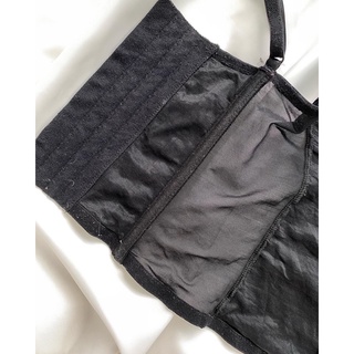 Áo corset đen phối hạt 2hand(38)