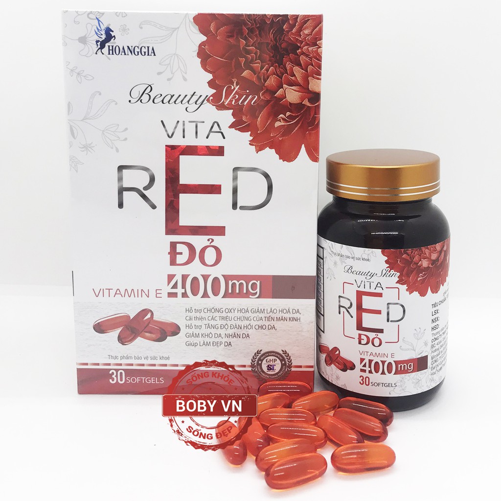 Vitamin E Đỏ 400mg - Beauty Skin Vita Red (Lọ 30 viên)