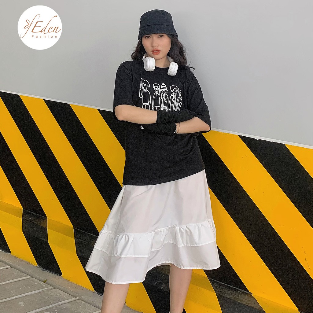 Áo thun unisex phom rộng tay lỡ Thời trang Eden - ATT016