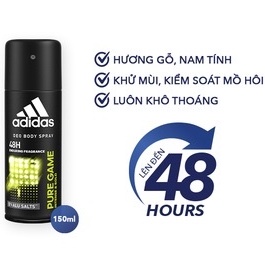 Xịt Khử Mùi Toàn Thân Cho Nam Adidas 150ml