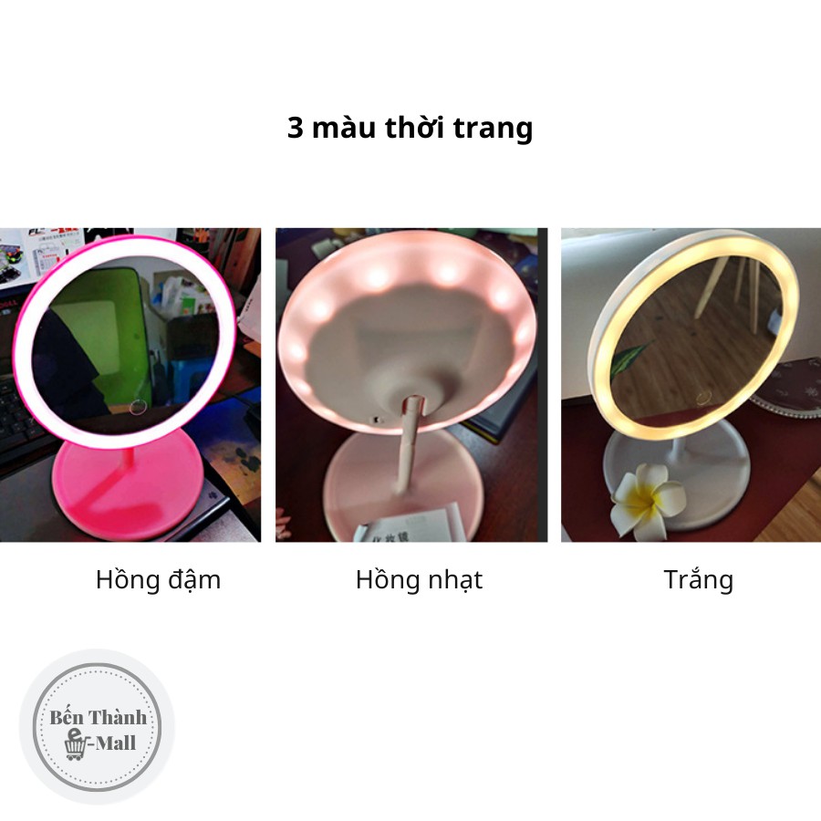 Gương trang điểm LED MAKE [Cám ứng - 1 hoặc 3 màu ánh sáng]