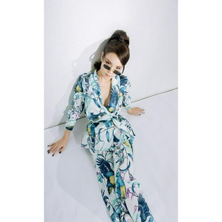 Áo blaze cổ sam đai eo Q5423 CCHAT