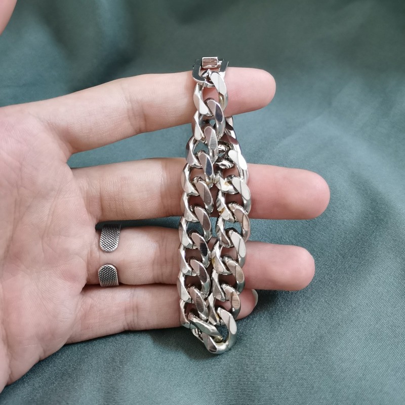 Vòng đeo tay bằng kim loại phong cách hip-hop cổ điển thời trang