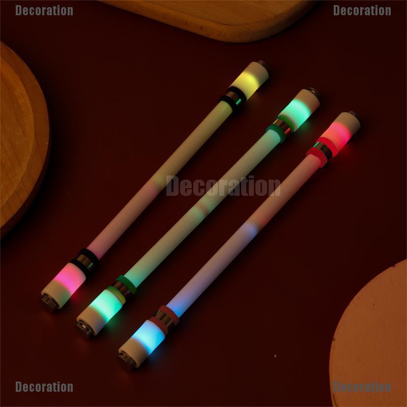 Decoration 3 Pieces Spinning Pens LED Rotating Playing Pen Flash Glow Rolling Finger Rotati