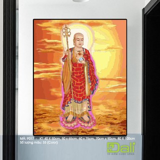 Tranh treo tường tự tô màu số hóa DALI Tranh Phật Địa Tạng P017