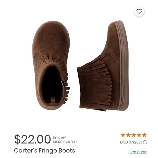 Boot bé gái da lôn tua rua nâu bò