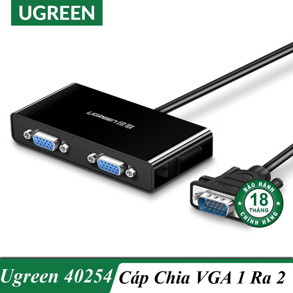 Bộ Chia VGA 1 ra 2 VGA Màn Hình Ugreen 40254 chính hãng