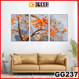  Tranh treo tường canvas khung gỗ 3 bức hiện đại tranh phong cảnh trang trí phòng khách phòng ngủ 237 