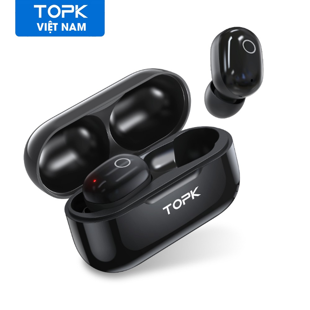Tai Nghe ko dây TOPK T12 Mini Hỗ Trợ Bluetooth Âm Thanh Trầm Nổi Tích Hợp Mic Cho IPHuawei Xiaomi