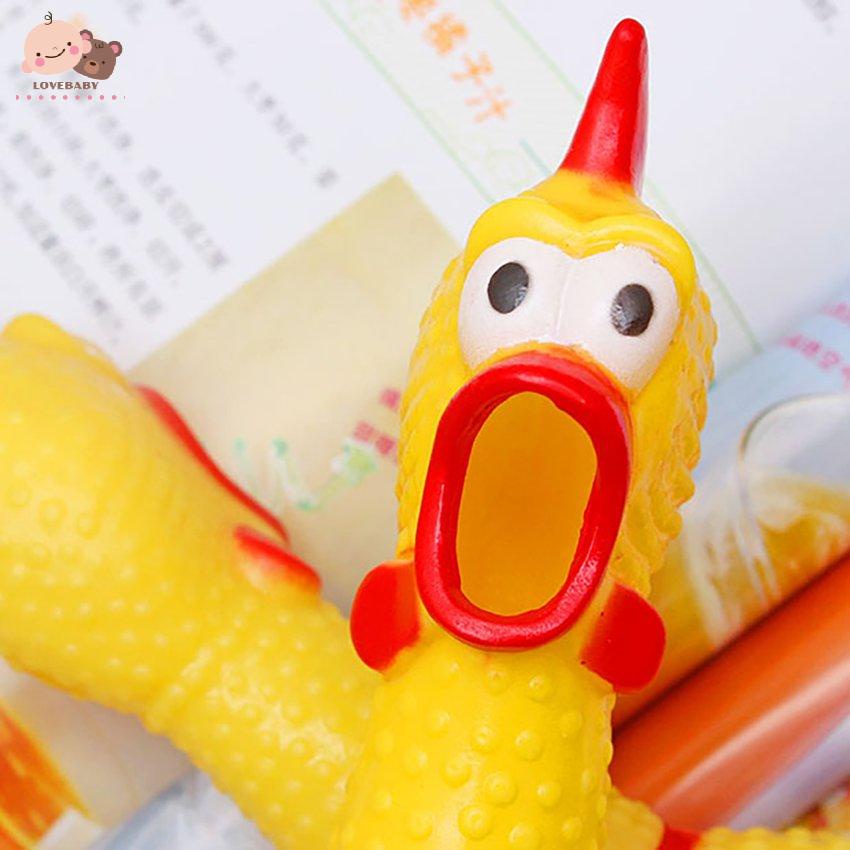 [HOT]Screaming Chicken Dog Chew Squeak Toy Vent Squeeze Sound Toys Funny Gadgets