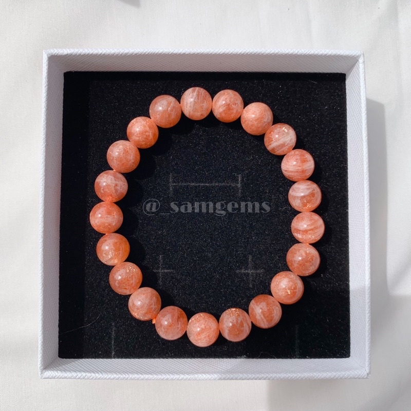 Vòng tay phong thuỷ may mắn Mặt trời Sunstone Samgems
