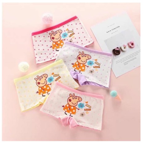 Set 4 quần chíp đùi cotton mềm mại cho bé gái