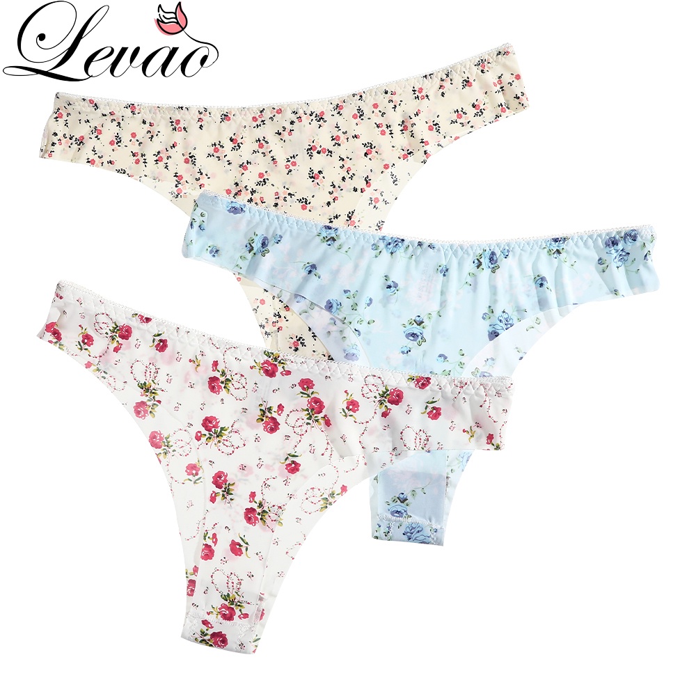 Quần Lót Lọt Khe In Họa Tiết Quyến Rũ Cho Nữ Levao