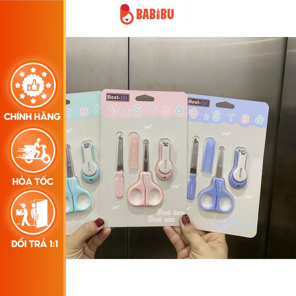 Bộ Bấm Móng Tay Cao Cấp BEST BB - Bộ Cắt Móng Tay 3 Chi Tiết Cho Bé Babibu