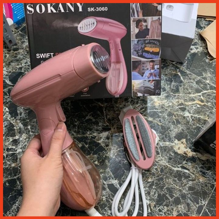 Bàn là hơi nước cầm tay SOKANY 3060 công suất 1500w ⚡️ 𝐅𝐑𝐄𝐄 𝐒𝐇𝐈𝐏 ⚡️ An Toàn Tiện Lợi Là Thẳng Quần Áo Nhanh Chóng