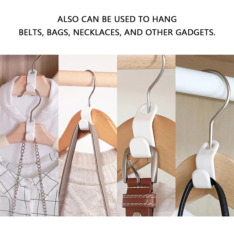 Móc treo quần áo, phụ kiện treo móc quần áo / áo choàng bằng nhựa mini đa năng tiết kiệm không gian tiện lợi