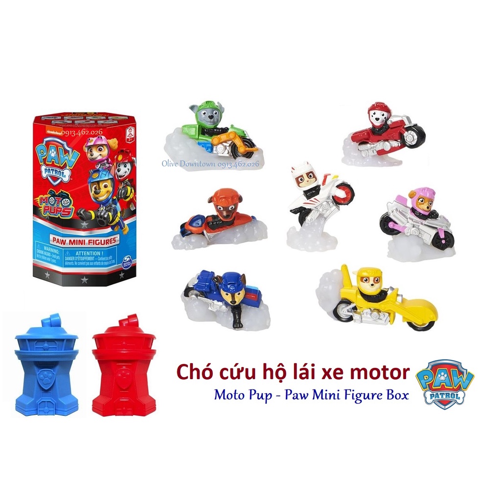 ⭐️ HỘP Chó cứu hộ lái xe moto phim Những chú chó cứu hộ - Paw Patrol Pup Squirters