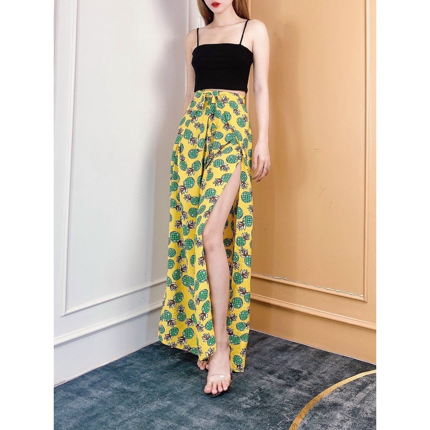 Set Đồ Nữ Đi Biển, Sét Bộ Bộ Áo Croptop Kèm Chân Váy Xẻ Tà Nhiều Màu Xinh Xắn Thời Trang Nữ Xm Minh Phúc