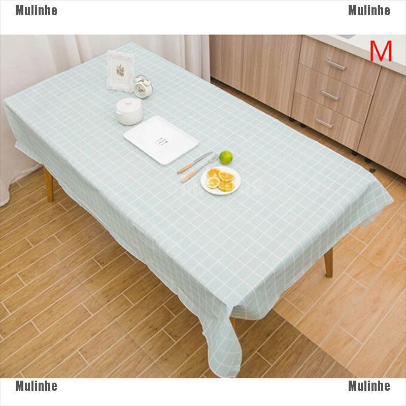 Khăn Trải Bàn Vải Lanh Họa Tiết Ca Rô Trắng Đen Trang Trí Phòng Khách / Nhà Bếp