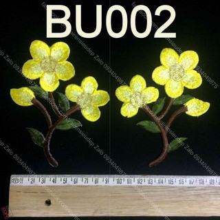 1 cặp 2 bông mai ủi - bu002 - vàng tươi