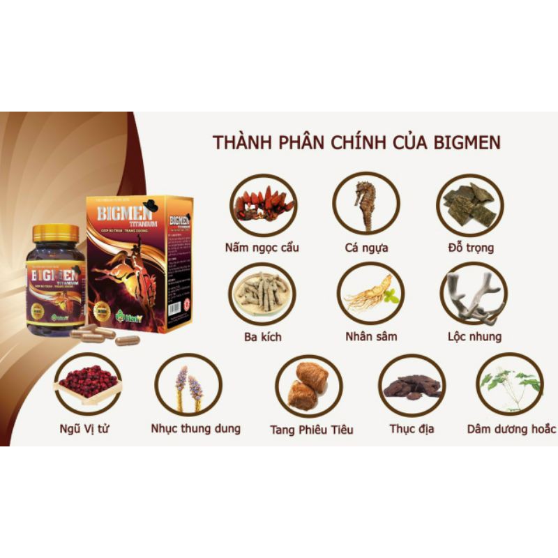Viên uống BIGMEN TITANIUM mẫu mới nhất, date mới nhất