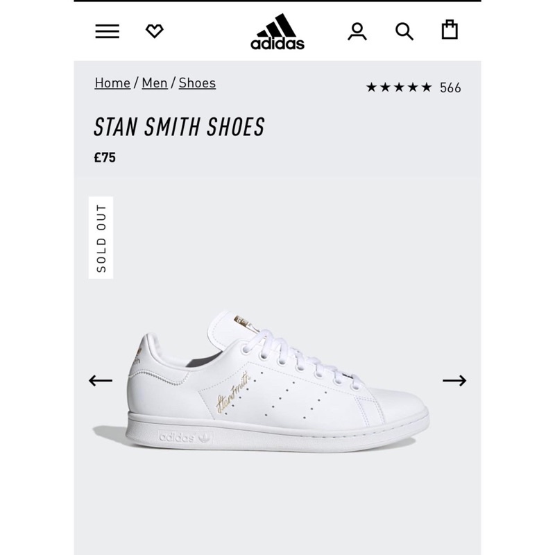 [Chính hãng Authentic] Giày Adidas Stan Smith chữ Gold real phiên bản full da