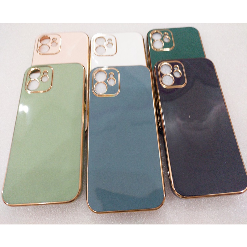 Ốp lưng  full viền vuông, viền si dẻo mạ vàng cao cấp cho điện thoại X/Xsmax/11/11pro/12/12promax/13/13promax