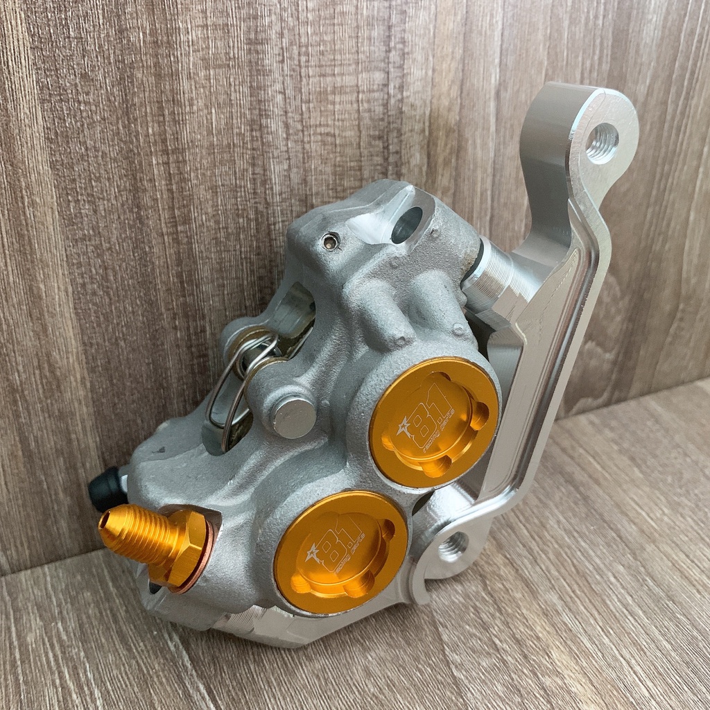 COMBO SIÊU ĐỈNH - Heo Dầu 8.1 Racing 4piston đối xứng kèm Pát CNC Pát Trước Wave100 Wave ZX Future Neo đi đĩa size 220mm