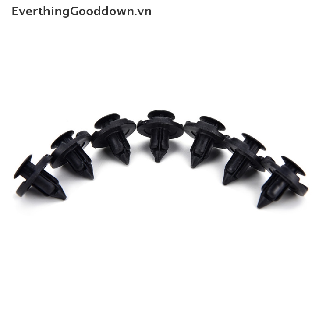 Set 50 Đinh Tán Nhựa 8mm Màu Đen Chuyên Dụng Cho Xe Hơi Fender