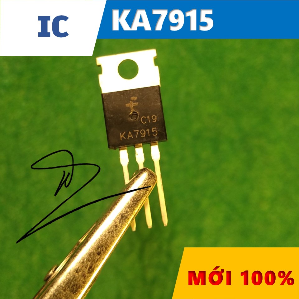 IC ổn áp KA7915  TO-220 Mới 100%   /   -35V/-15V/2.2A