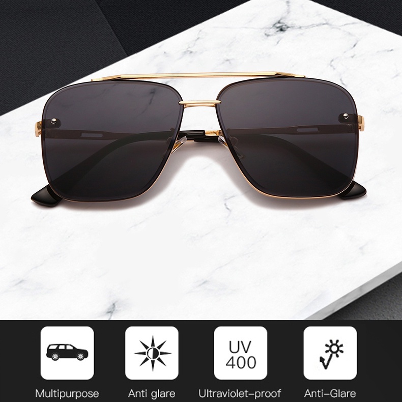 Kính Mát Chống Tia UV Phong Cách Cổ Điển Thời Trang Cho Cả Nam Và NữKính Râm Phi Công / Punk