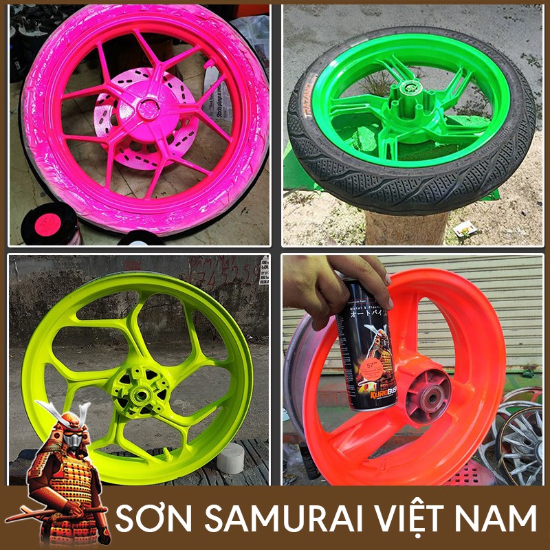 Bảng Giá Sơn Samurai - 6 Mã Màu Huỳnh Quang Sơn Xịt Samurai