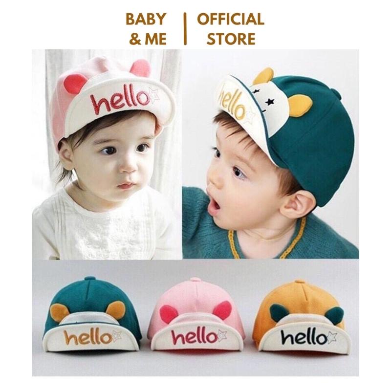 Mũ lưỡi trai Hello, thời trang hè cho bé trai/gái từ 6 tháng - 2 tuổi Baby And Me