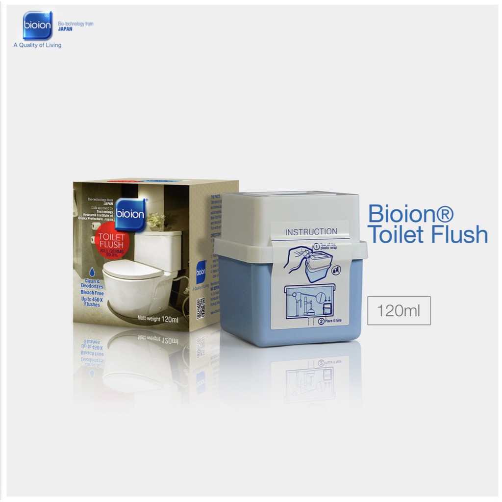 Sáp BIOION TOILET FLUSH - Khử Mùi, Sạch Vi Khuẩn 120G (Dành cho Toilet)