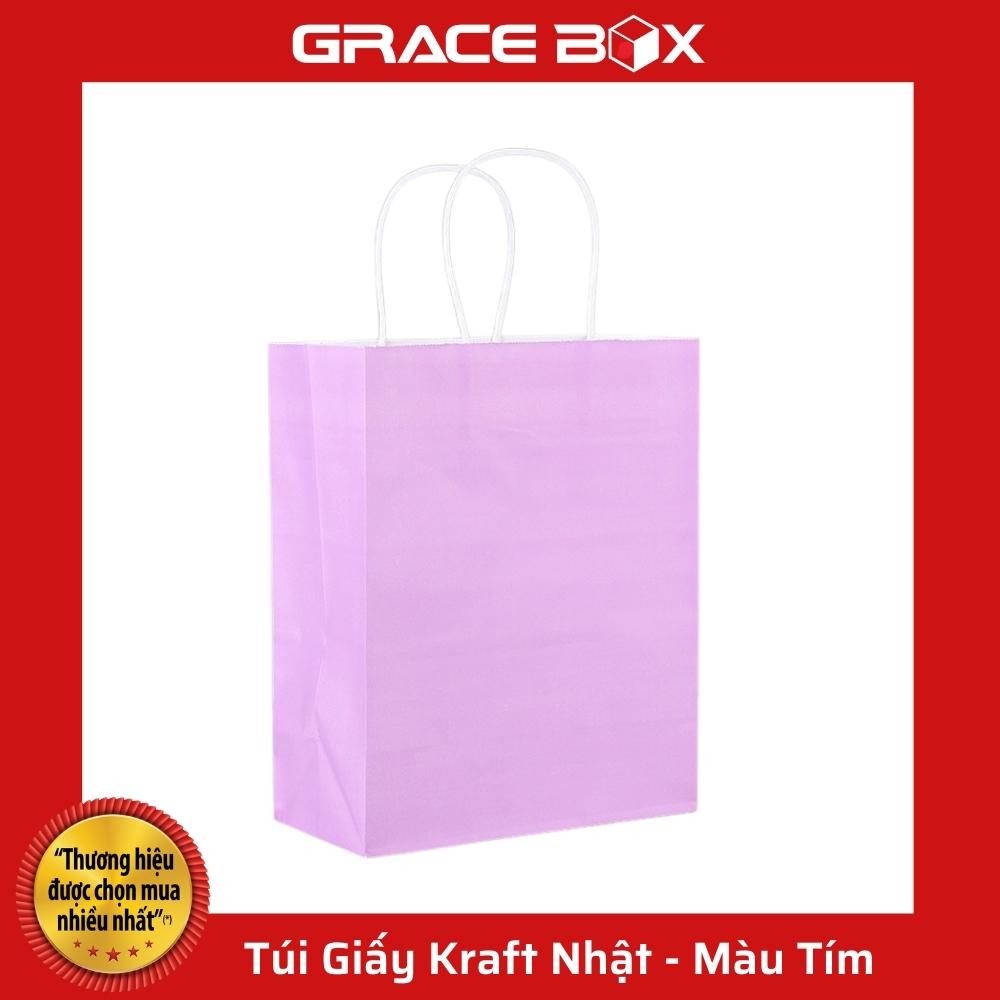 Túi Giấy Kraft Nhật Cao Cấp - Màu Tím - Siêu Thị Bao Bì Grace Box