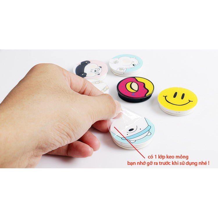 Giá đỡ điện thoại - POP dán lưng điện thoại cho tất cả các dòng máy in hình cute, giao hình ngẫu nhiên