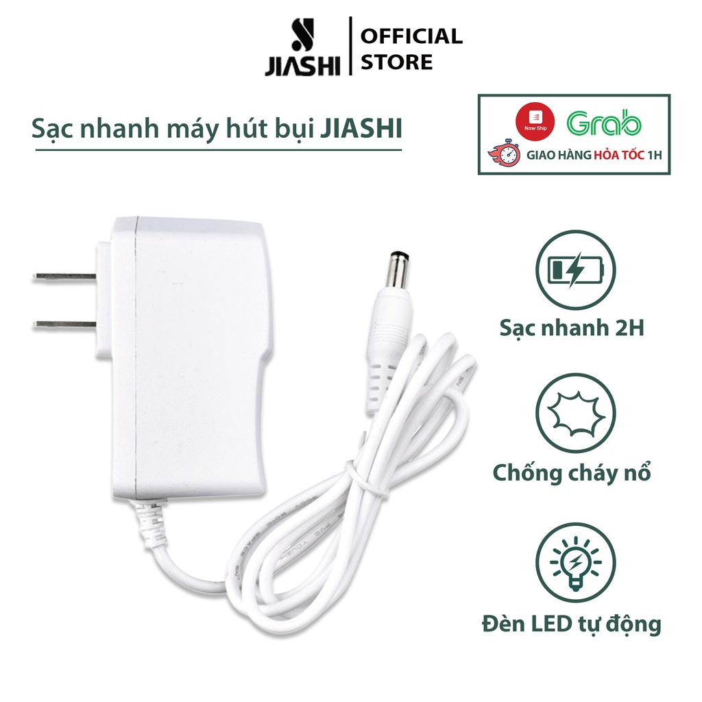 Củ sạc nhanh máy hút bụi mini Jiashi thông minh, chống chai pin, chống cháy nổ, đèn LED pin sạc tự ngắt khi đầy CSN01