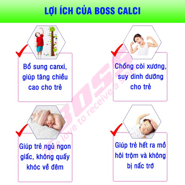 [Combo mua 2 tặng 1] Mua 2 hộp Siro ăn ngon Bosskids tặng ngay 1 hộp Siro tăng chiều cao Bosscalci