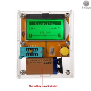 Thiết bị kiểm tra điện trở đa năng có màn hình LCD ESR MOS PNP NPN LCR đi kèm khuôn đựng