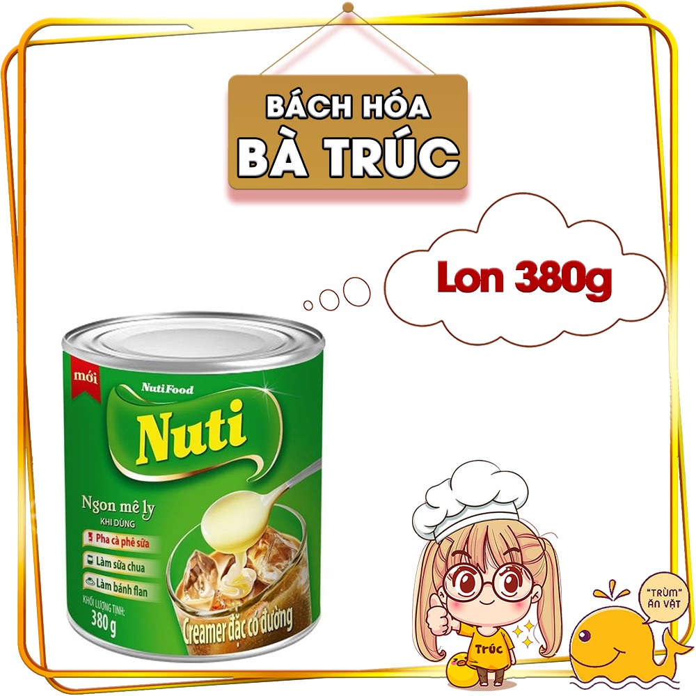 Sữa đặc Nuti xanh vị béo kem sữa 380g