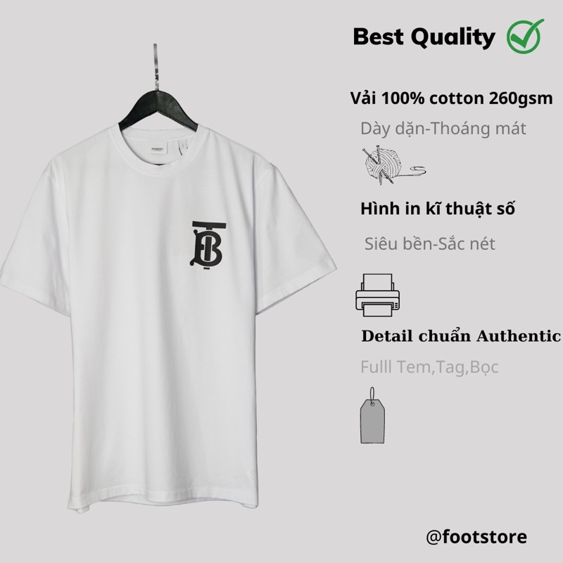 Áo thun Burberry Motif cao cấp Áo phông Burberry nam nữ mới nhất