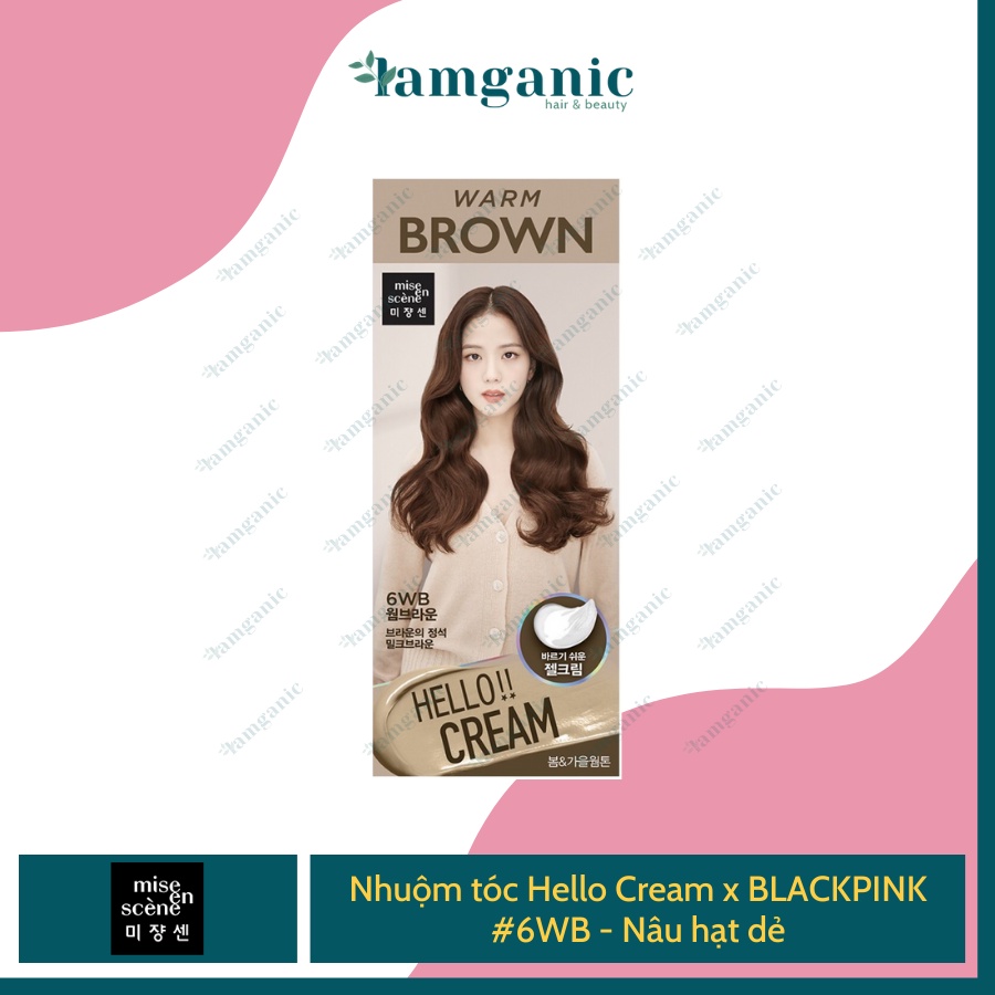 Thuốc Nhuộm Tóc Hello Cream Mise En Scene Blackpink 125g-Màu nâu tây