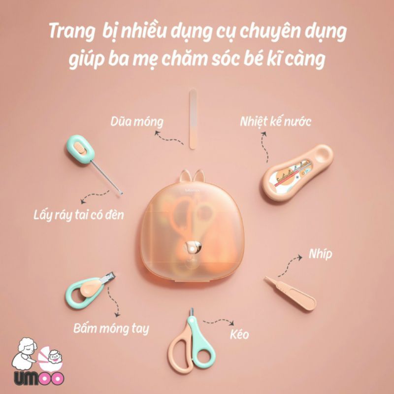 Bộ chăm sóc móng tay siêu tiện dụng Umoo 6 chi tiết cho bé