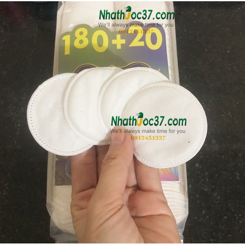 Bông tẩy trang Mihoo Hàn quốc gói 200 Miếng - Bông mềm mịn như mây
