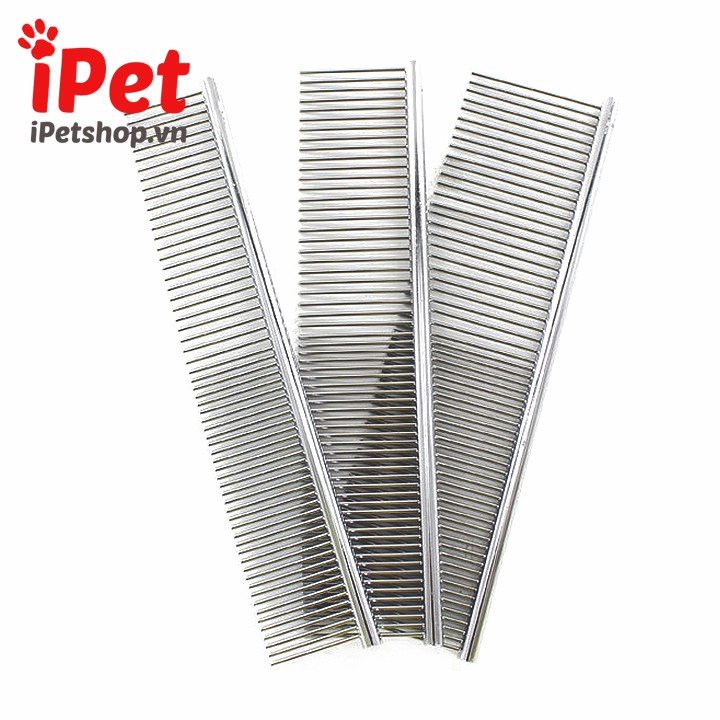 Lược Inox Chải Lông Gỡ Rối Cho Thú Cưng Chó Mèo - iPet Shop