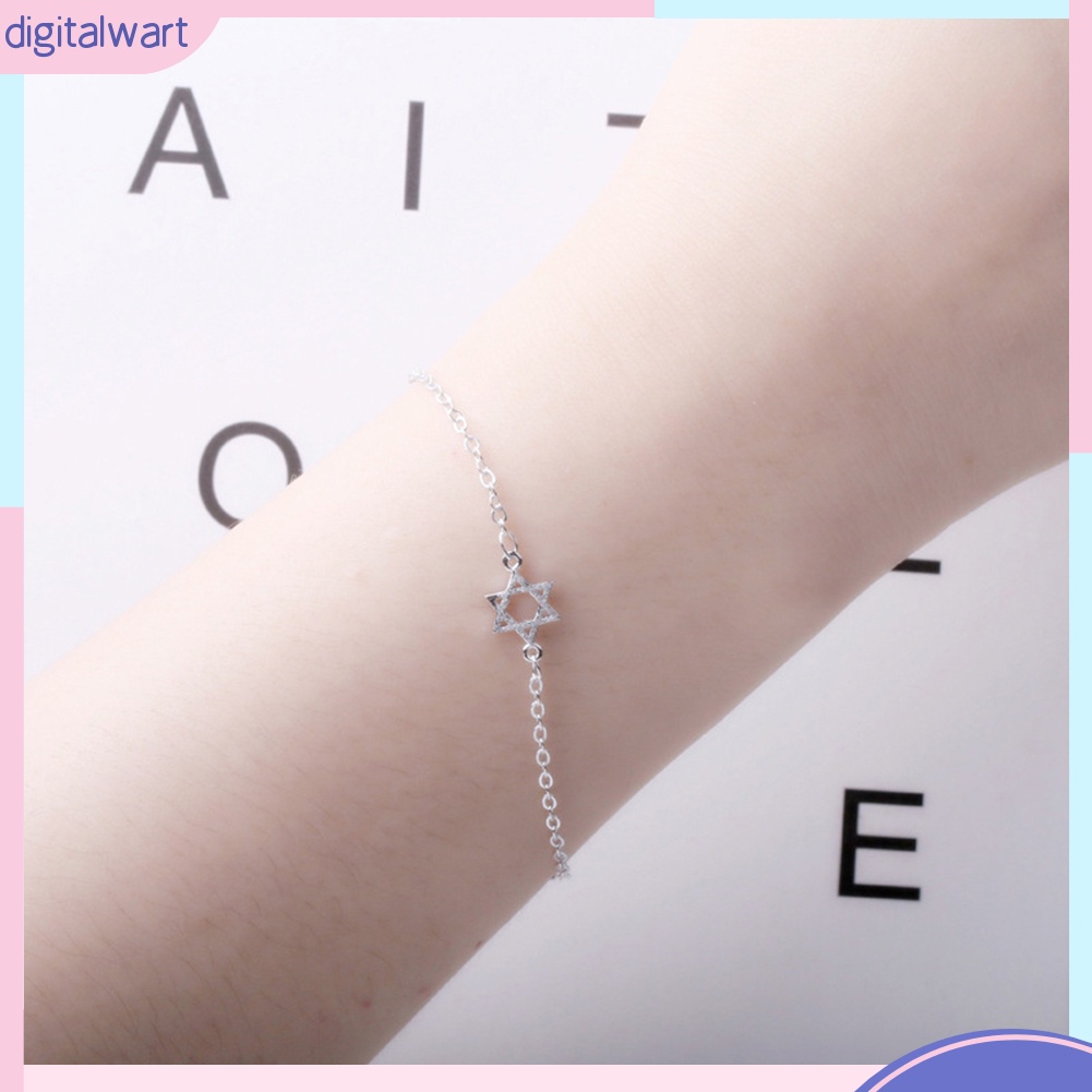 Lắc tay hình ngôi sao 6 cánh xinh xắn cho nữ