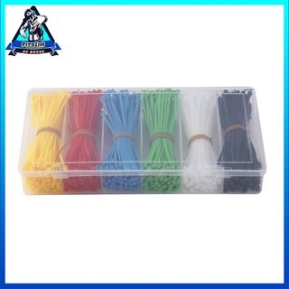 900PCS Zip Ties Tie Cáp nylon tự khóa Màu đen Trắng Đỏ Vàng Xanh Xanh lục