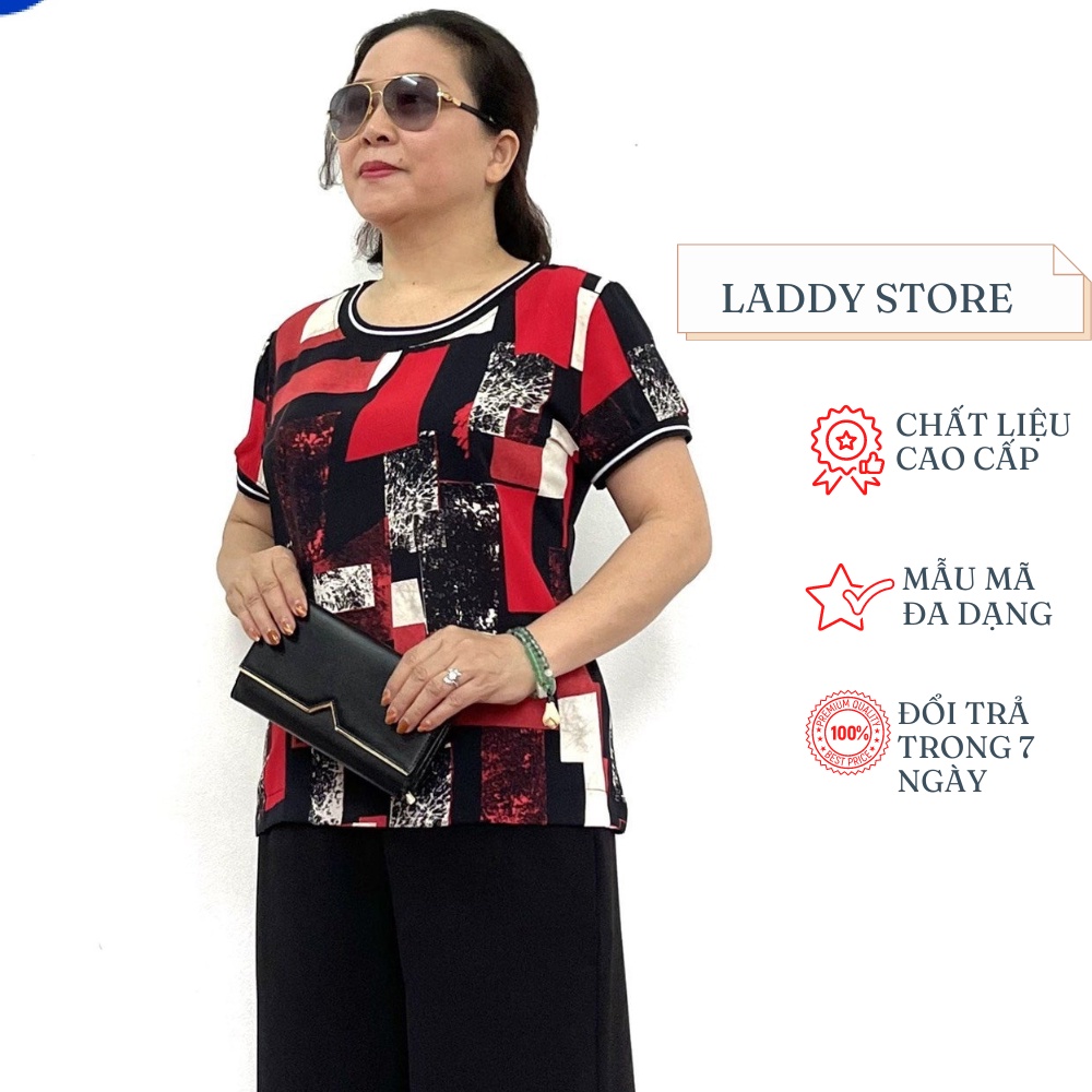 Áo Trung Niên Chất Liệu Lụa Mịn Mặt Sau Cotton Cao Cấp Dành Cho Phụ Nữ Tuổi Trung Niên 2021 - Laddy Store