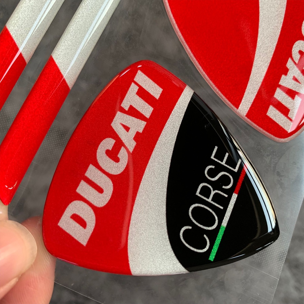 Miếng Dán Phản Quang 3D Bằng Da Nylon Chống Thấm Nước Trang Trí Xe Mô Tô DUCATI